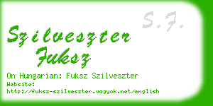 szilveszter fuksz business card